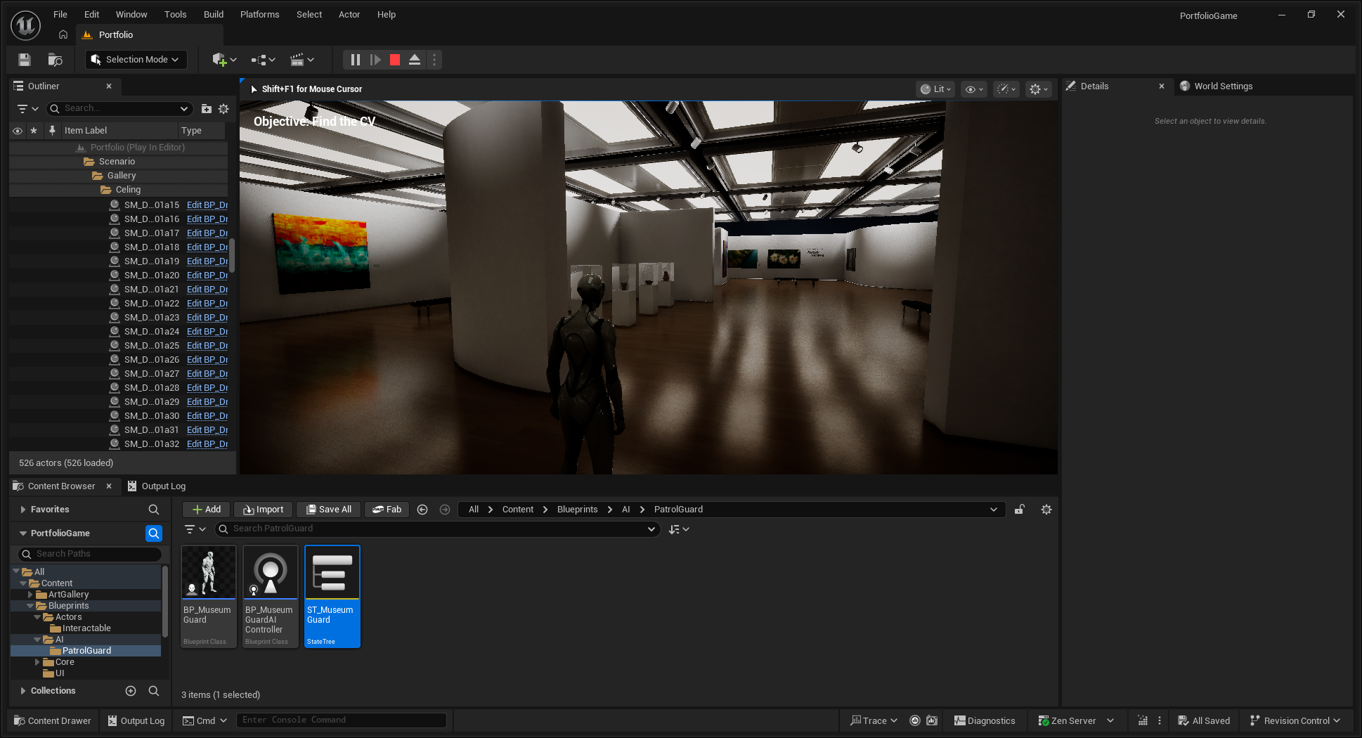 Portfolio Game Screenshot
